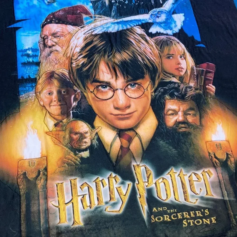Harry Potter and the Sorcerer’s Stone  Handmade Quilt NEW 40 x 33 inches
